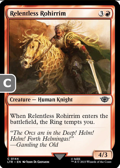 Relentless Rohirrim LTR Creature Human Knight NM
