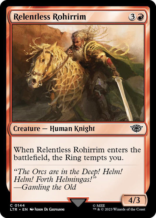 Relentless Rohirrim LTR Creature Human Knight NM