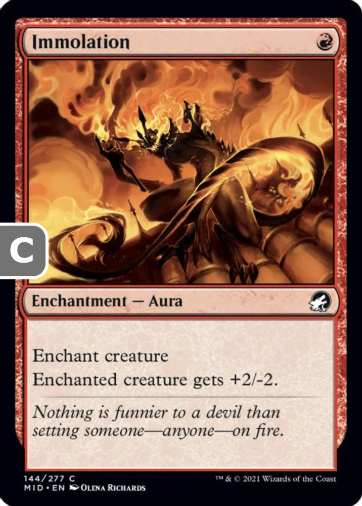 Immolation MID Enchantment Aura NM