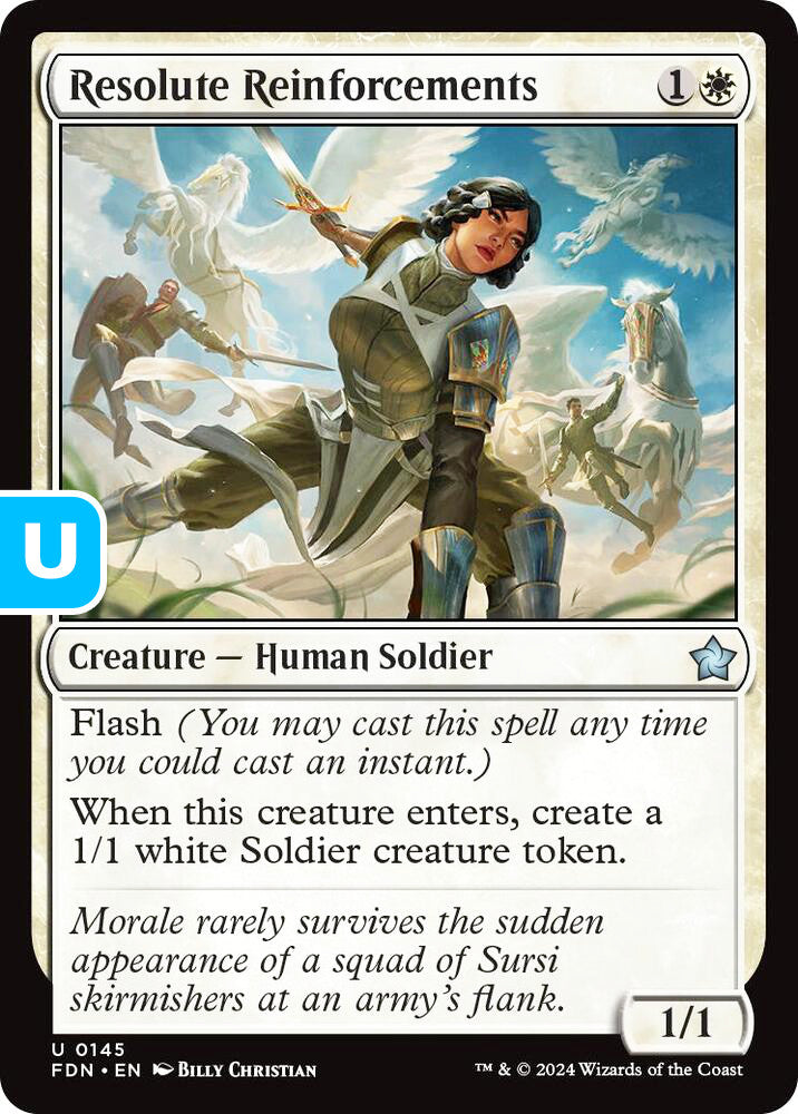 Resolute Reinforcements FDN Creature Human Soldier NM