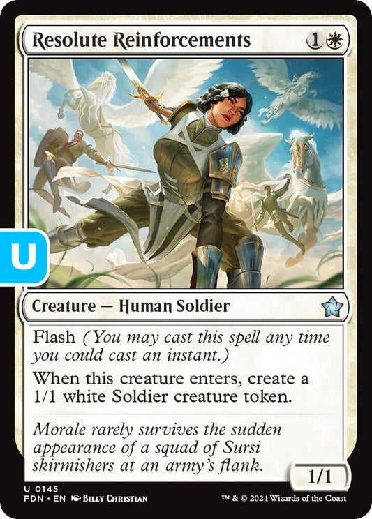 Resolute Reinforcements FDN Creature Human Soldier NM