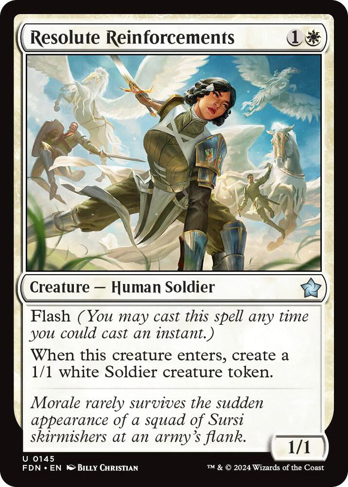 Resolute Reinforcements FDN Creature Human Soldier NM