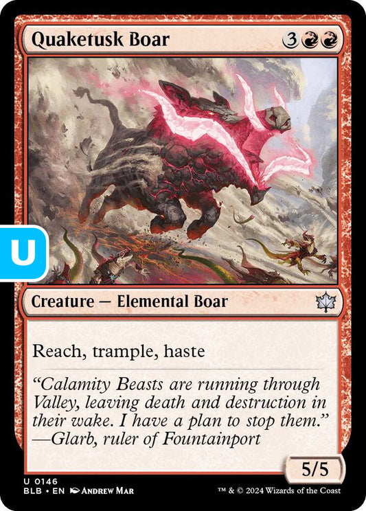 Quaketusk Boar BLB Creature Elemental Boar NM