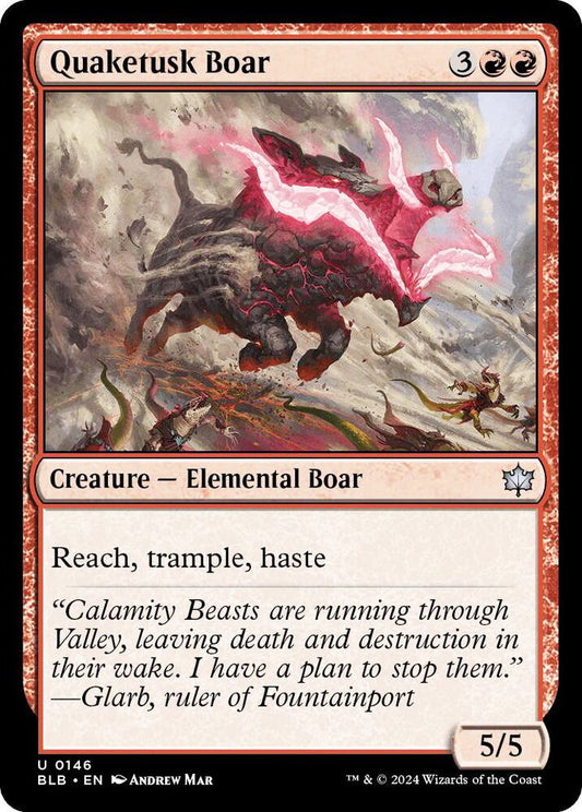 Quaketusk Boar BLB Creature Elemental Boar NM