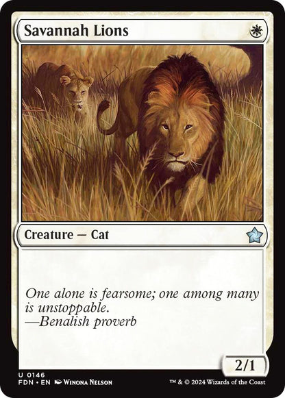 Savannah Lions FDN Creature Cat NM