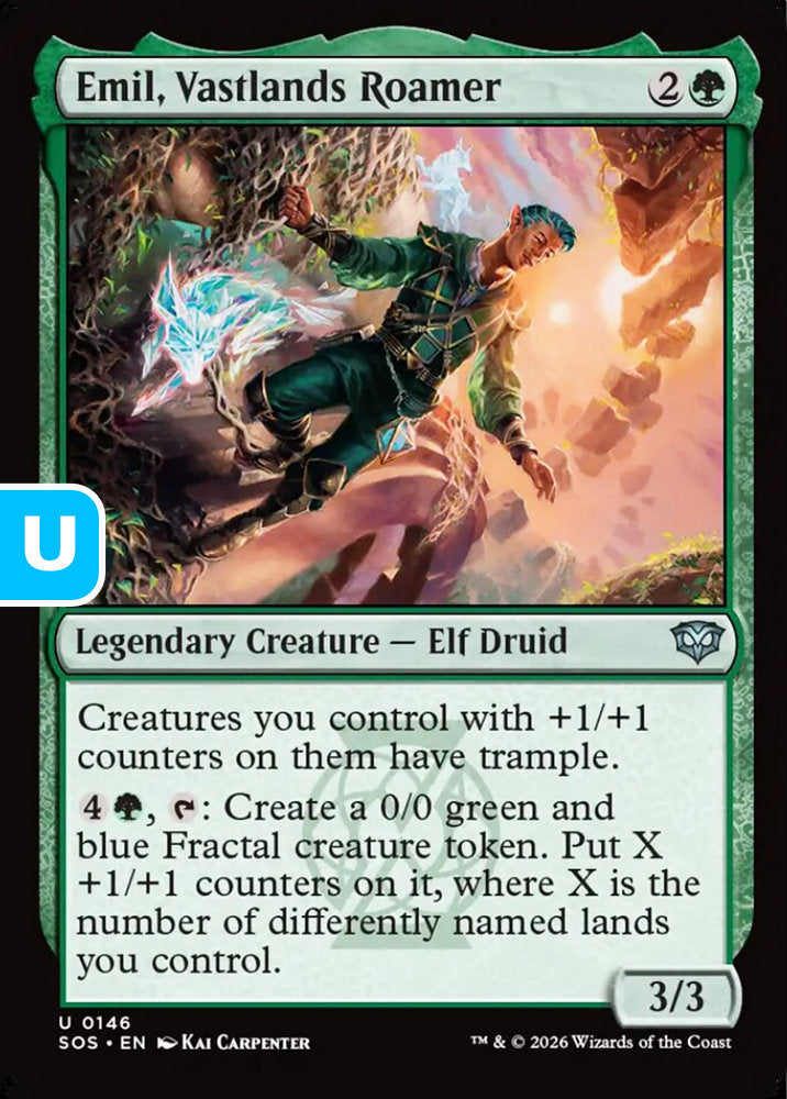 Emil, Vastlands Roamer SOS Legendary Creature Elf Druid NM