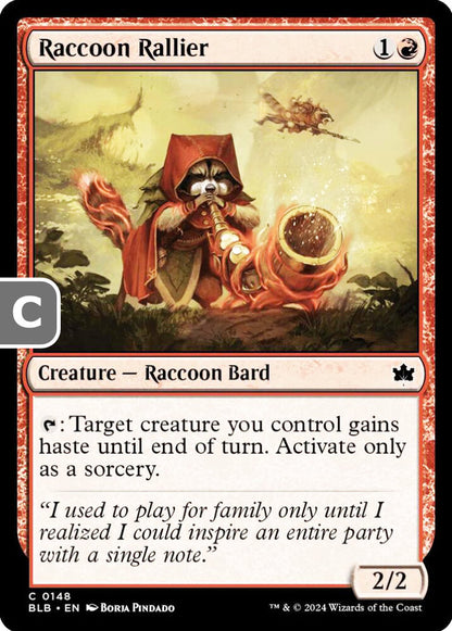 Raccoon Rallier BLB Creature Racoon Bard NM