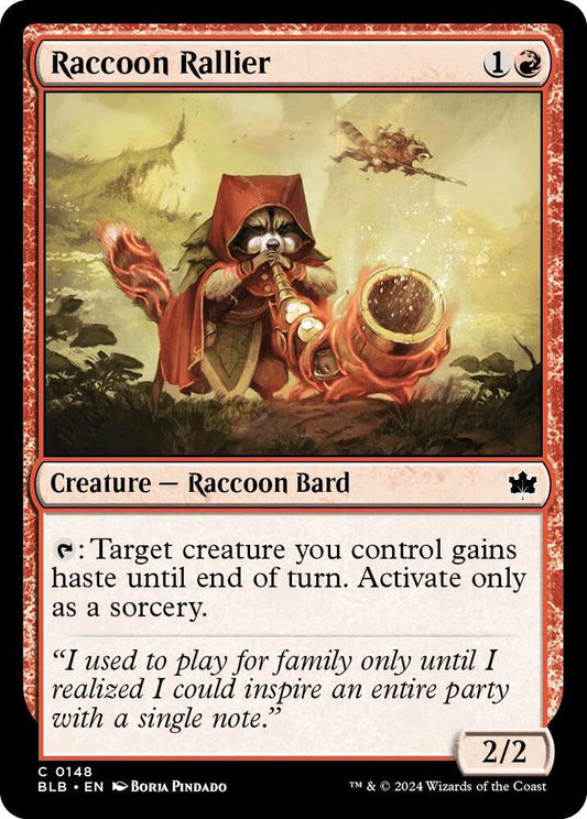 Raccoon Rallier BLB Creature Racoon Bard NM