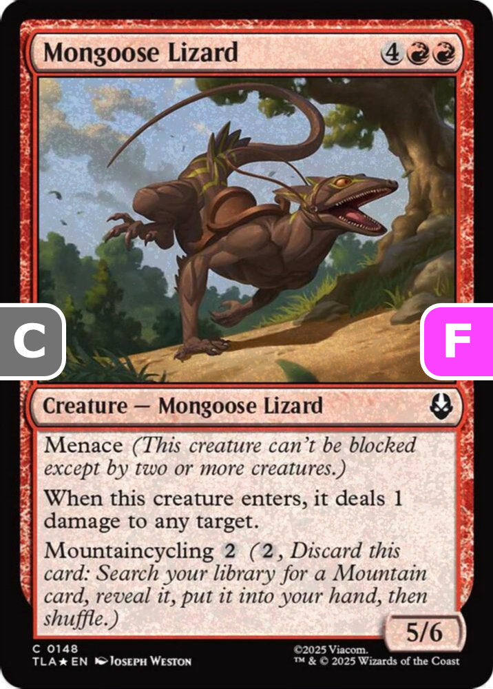 Mongoose Lizard TLA Creature Mongoose Lizard *Foil* NM