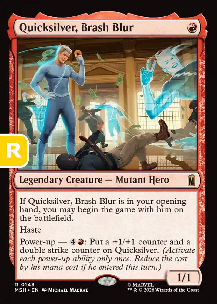 Quicksilver, Brash Blur MSH Legendary Creature Mutant Hero NM