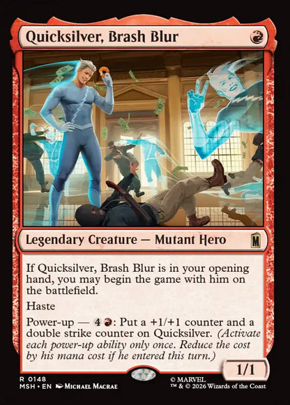 Quicksilver, Brash Blur MSH Legendary Creature Mutant Hero NM