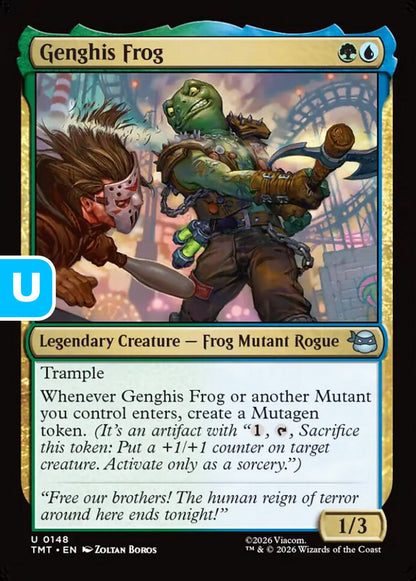 Genghis Frog TMT Legendary Creature Frog Mutant Rogue NM