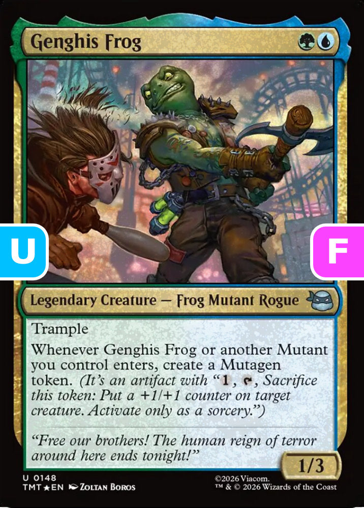 Genghis Frog TMT Legendary Creature Frog Mutant Rogue *Foil* NM