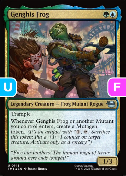 Genghis Frog TMT Legendary Creature Frog Mutant Rogue *Foil* NM