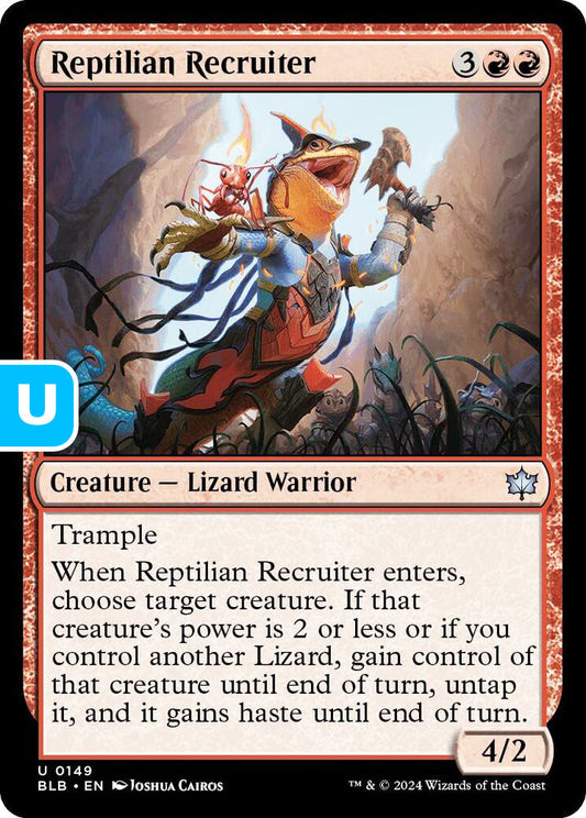 Reptilian Recruiter BLB Creature Lizard Warrior NM