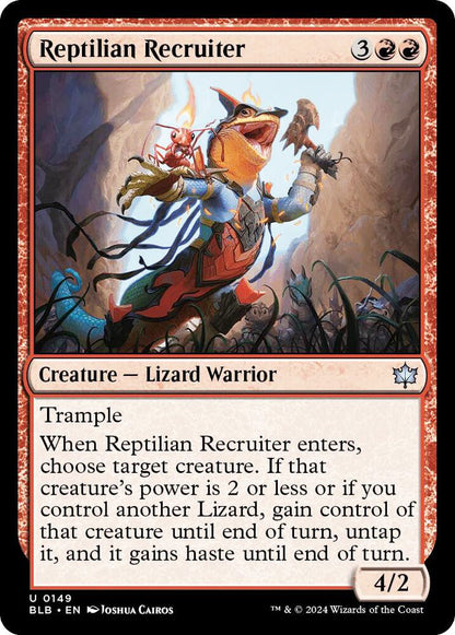 Reptilian Recruiter BLB Creature Lizard Warrior NM