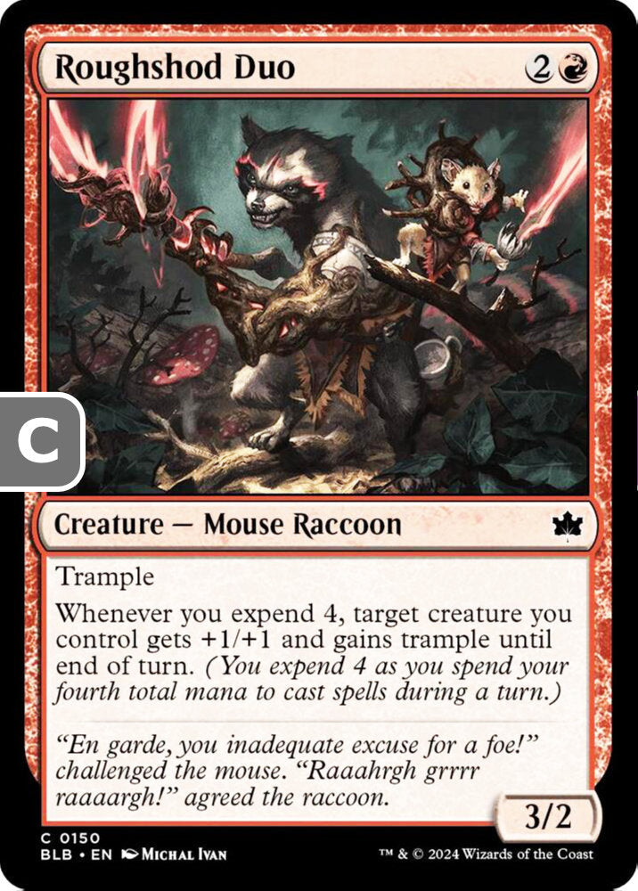 Roughshod Duo BLB Creature Mouse Raccoon NM