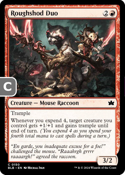 Roughshod Duo BLB Creature Mouse Raccoon NM