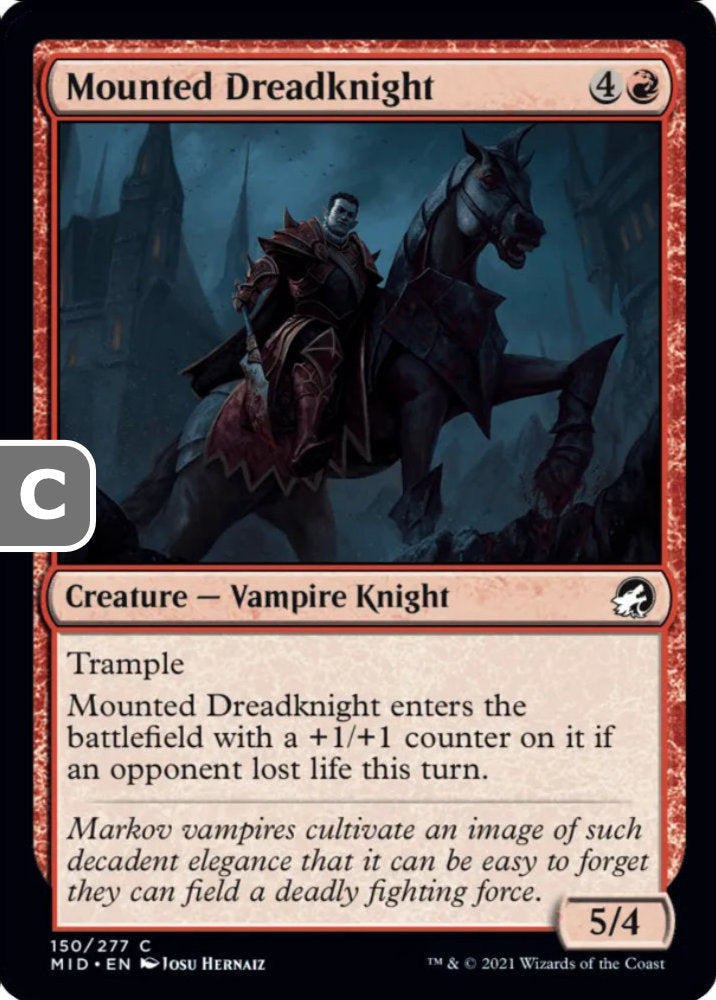 Mounted Dreadknight MID Creature Vampire Knight NM