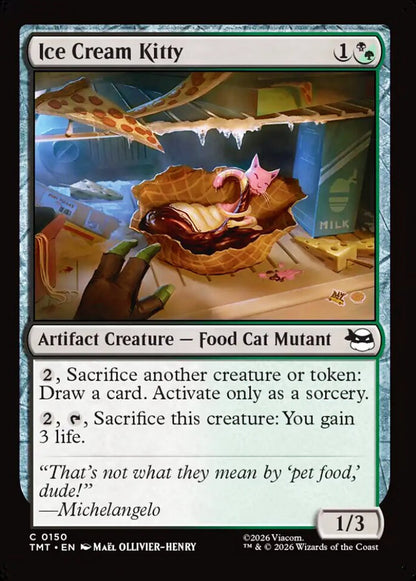 Ice Cream Kitty TMT Artifact Creature  Food Cat Mutant NM