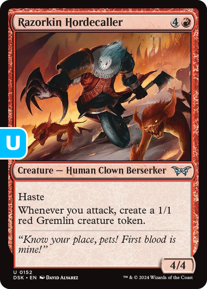 Razorkin Hordecaller DSK Creature Human Clown Berserker NM