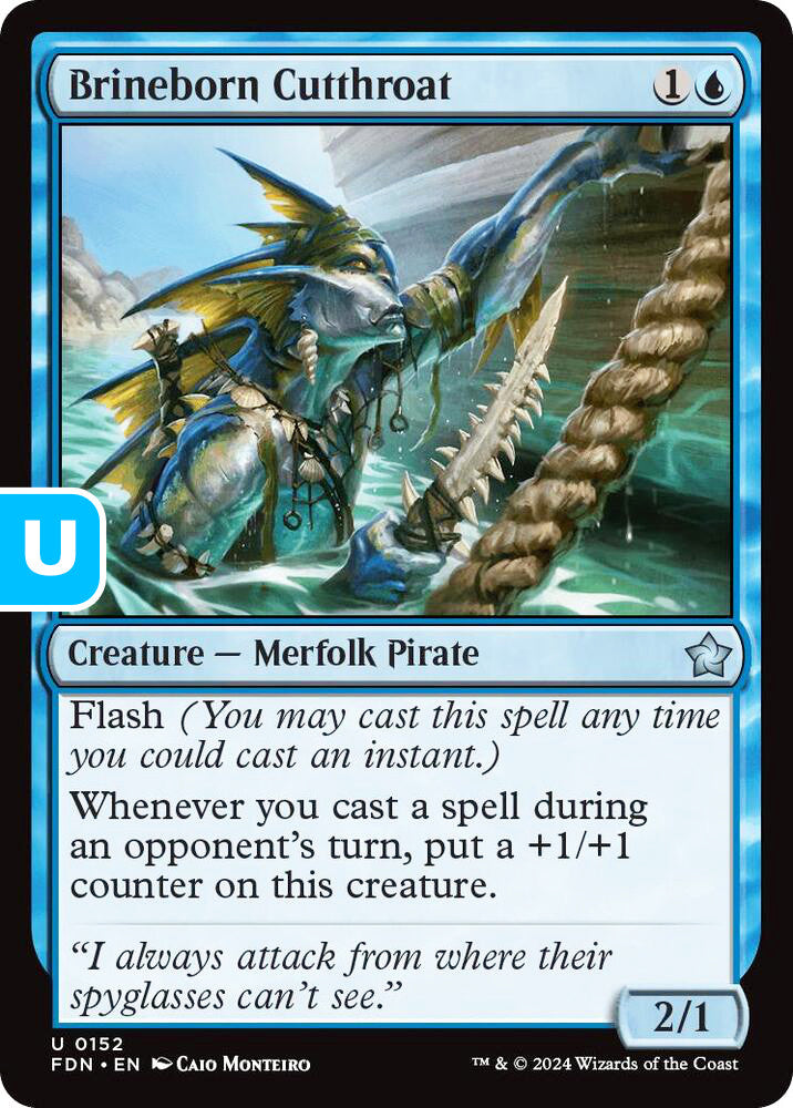 Brineborn Cutthroat FDN Creature Merfolk Pirate NM