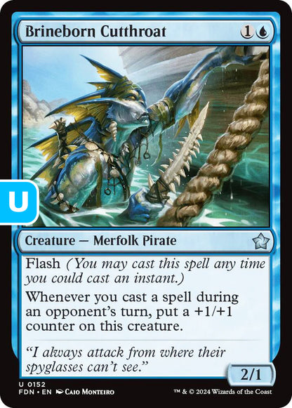 Brineborn Cutthroat FDN Creature Merfolk Pirate NM