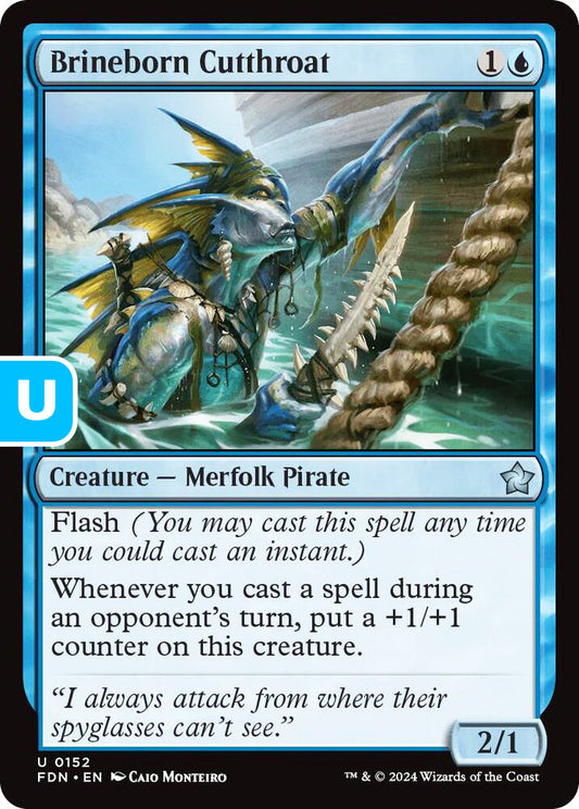 Brineborn Cutthroat FDN Creature Merfolk Pirate NM