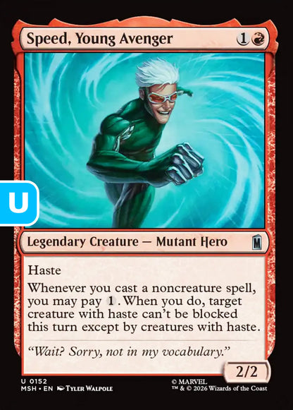 Speed, Young Avenger MSH Legendary Creature Mutant Hero NM