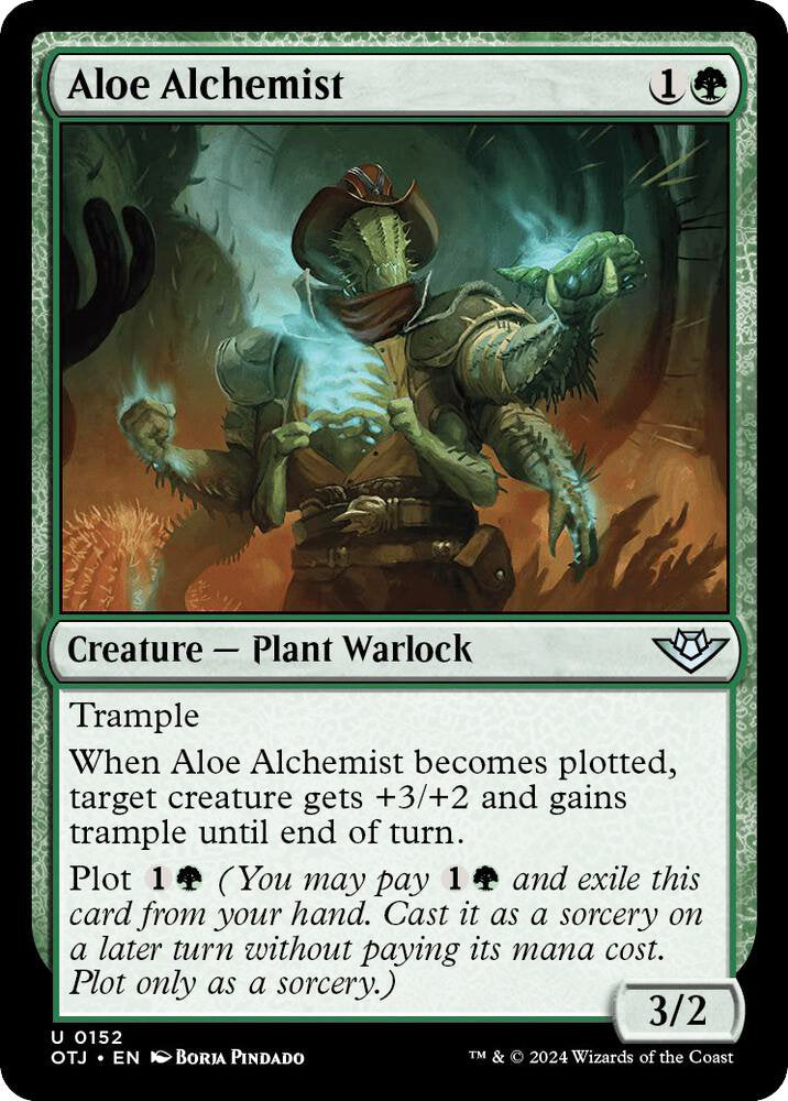 Aloe Alchemist Creature Plant Warlock OTJ NM