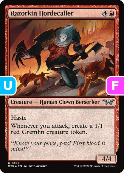 Razorkin Hordecaller DSK Creature Human Clown Berserker *Foil* NM