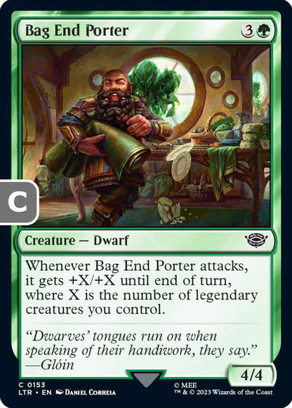Bag End Porter LTR Creature Dwarf NM