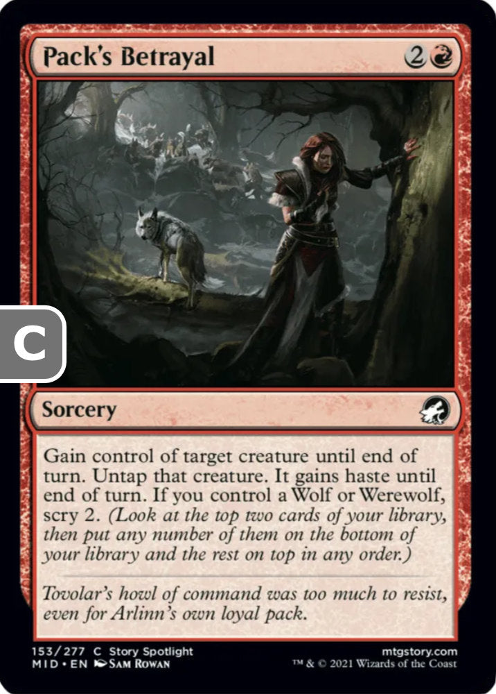 Pack's Betrayal MID Sorcery  NM