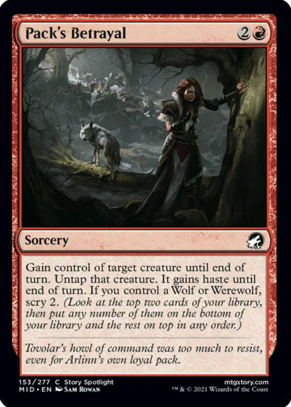 Pack's Betrayal MID Sorcery  NM