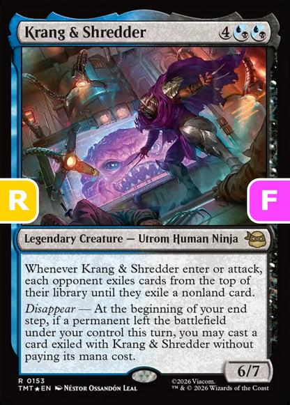 Krang & Shredder TMT Legendary Creature Utrom Human Ninja *Foil* NM