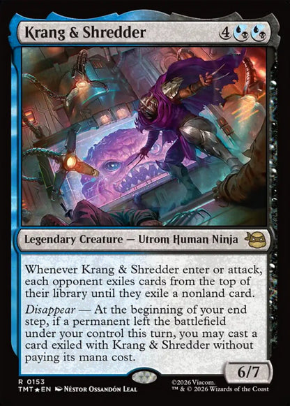 Krang & Shredder TMT Legendary Creature Utrom Human Ninja *Foil* NM
