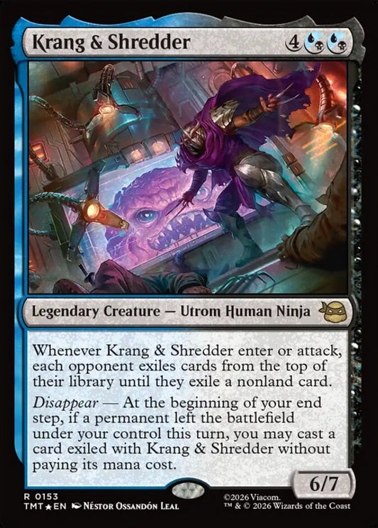 Krang & Shredder TMT Legendary Creature Utrom Human Ninja *Foil* NM