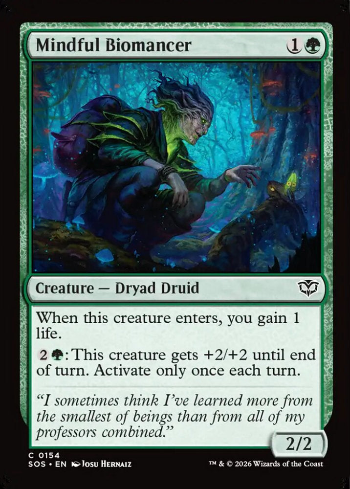 Mindful Biomancer SOS Creature Dryad Druid NM