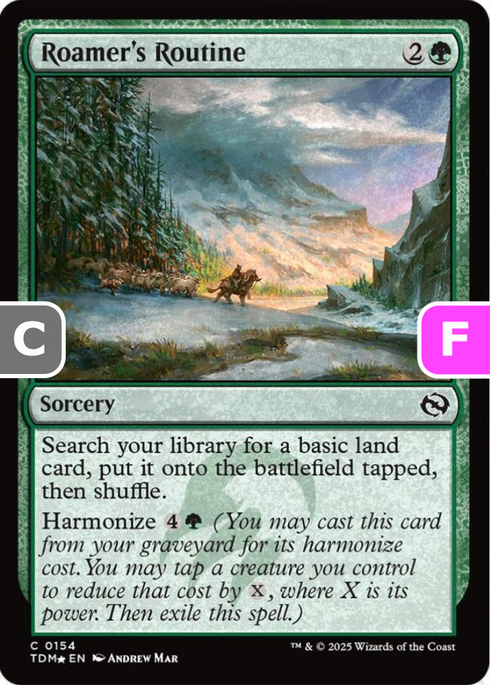 Roamer's Routine TDM Sorcery  *Foil* NM