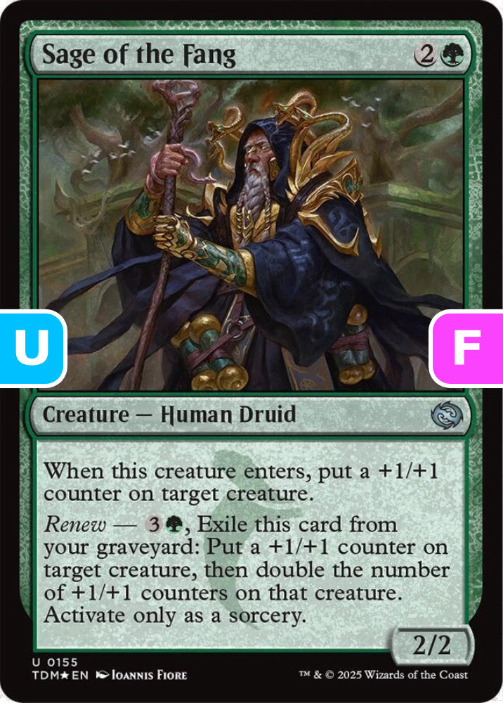 Sage of the Fang TDM Creature Human Druid *Foil* NM