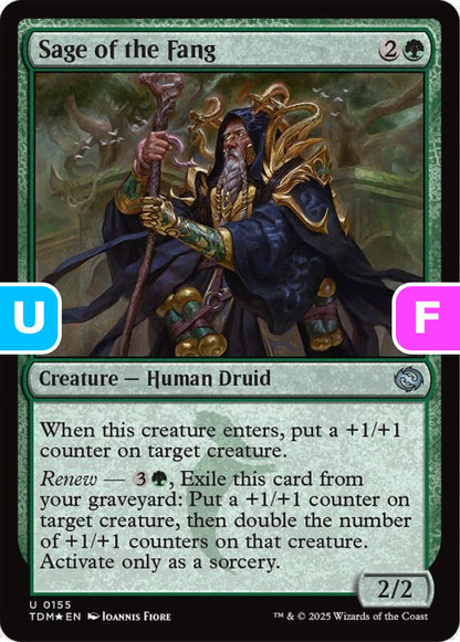 Sage of the Fang TDM Creature Human Druid *Foil* NM