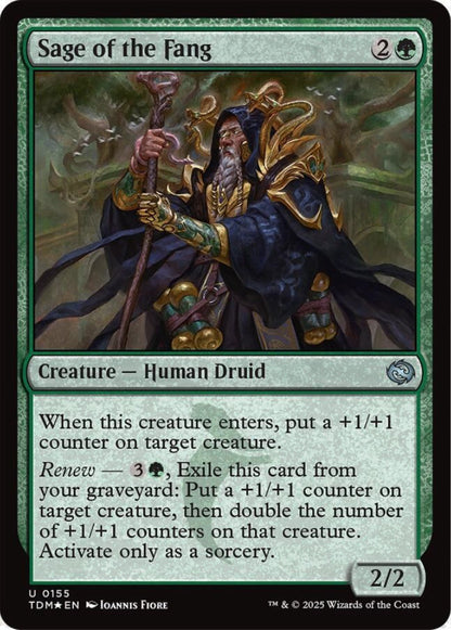 Sage of the Fang TDM Creature Human Druid *Foil* NM