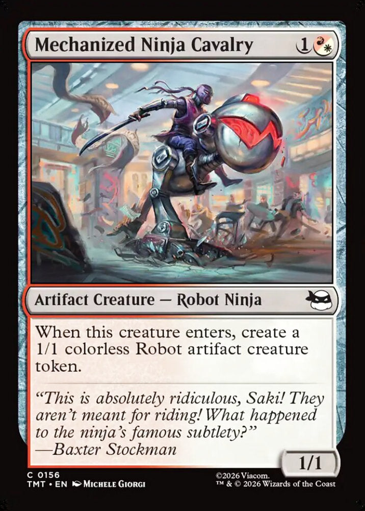 Mechanized Ninja Cavalry TMT Artifact Creature  Robot Ninja NM