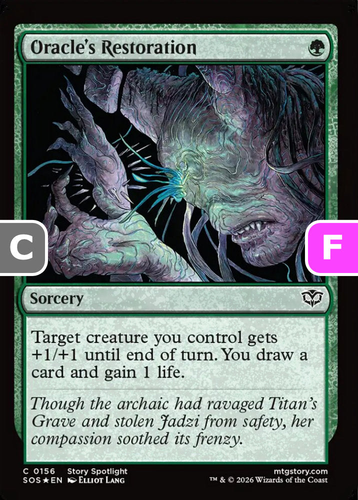 Oracle's Restoration SOS Sorcery  *Foil* NM