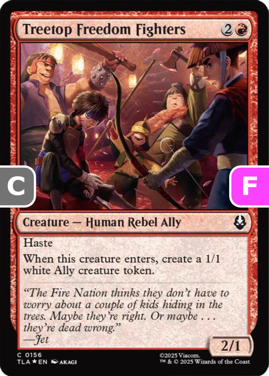 Treetop Freedom Fighters TLA Creature Human Rebel Ally *Foil* NM