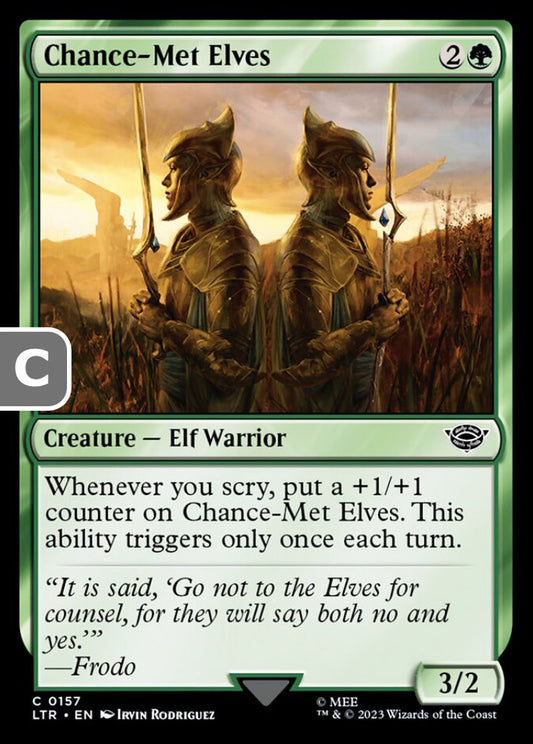 Chance-Met Elves LTR Creature Elf Warrior NM