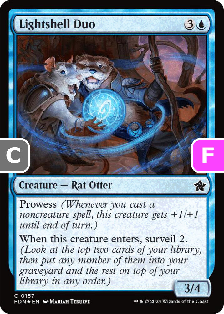 Lightshell Duo FDN Creature Rat Otter *Foil* NM