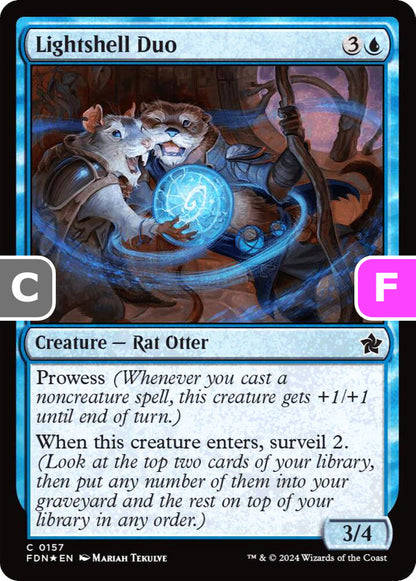 Lightshell Duo FDN Creature Rat Otter *Foil* NM