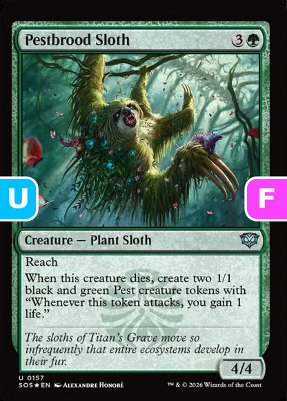 Pestbrood Sloth SOS Creature Plant Sloth *Foil* NM