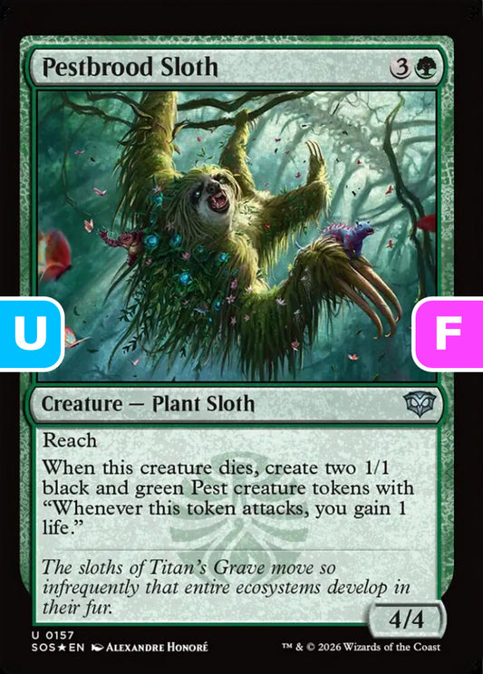 Pestbrood Sloth SOS Creature Plant Sloth *Foil* NM